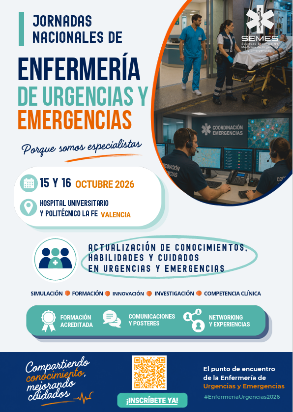 SEMES ANDALUCÍA convoca 4 becas para las I Jornadas Nacionales de Enfermería de Urgencias y Emergencias